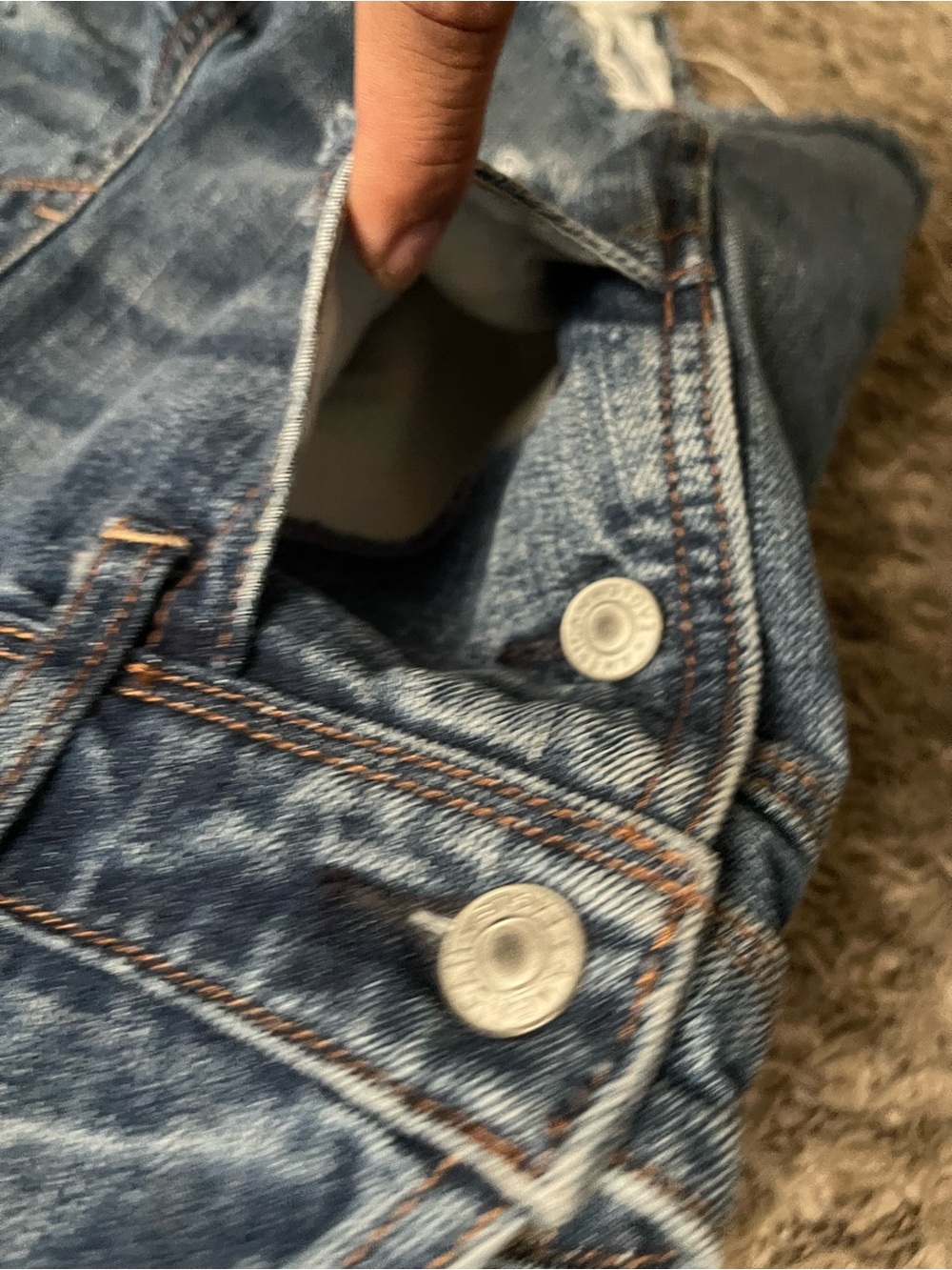 American Eagle Outfitters Distressed Denim Short Overalls - Blue - Picture 5 of 11